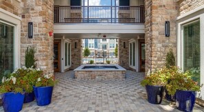 Terrace/patio - Landing | Chic 1BD, Clubhouse, Game Room (Allen)