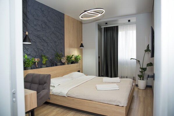 2 chambres, fer et planche à repasser, accès au Wi-Fi (inclus)