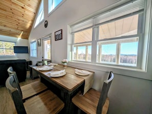 Dining - Acadia Sunset Cabin: Pond, Beach & Firepit (Sullivan)