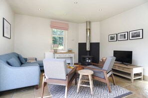 TV, lareira, aparelho de som, escritórios