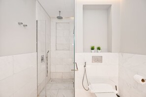 Dusche, Haartrockner, Handtücher