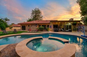 Outdoor pool, a heated pool