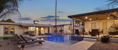 Outdoor pool, a heated pool