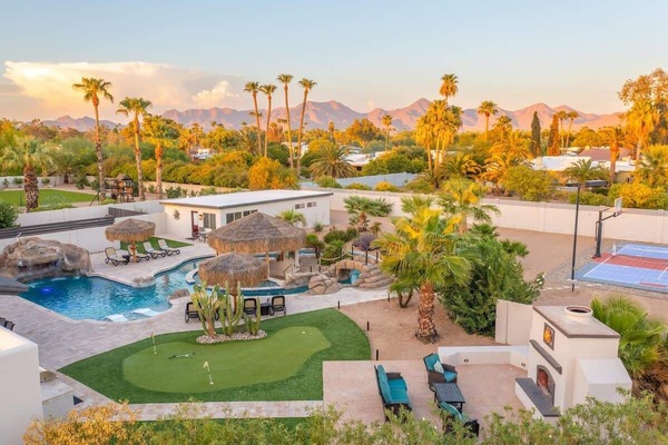 Pool, spa, and your own putting green