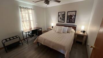 Desk, iron/ironing board, travel crib, WiFi