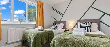 2 bedrooms, iron/ironing board, travel crib, WiFi