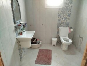 Sèche-cheveux, savon, papier toilette