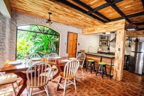 Family Villa, Balcony, Mountain View | Private kitchen | Full-size fridge, microwave, coffee/tea maker, electric kettle