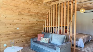 Standard-huvila, parveke, näköala puutarhaan | Oleskelualue