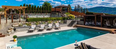 Seasonal outdoor pool, open 8:00 AM to 9:00 PM, free pool cabanas