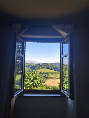 Classic Double Room, Pool View | 1 bedroom, hypo-allergenic bedding, in-room safe, blackout drapes