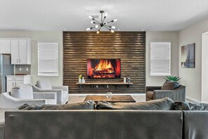 Fernseher, Kamin, Videospiele