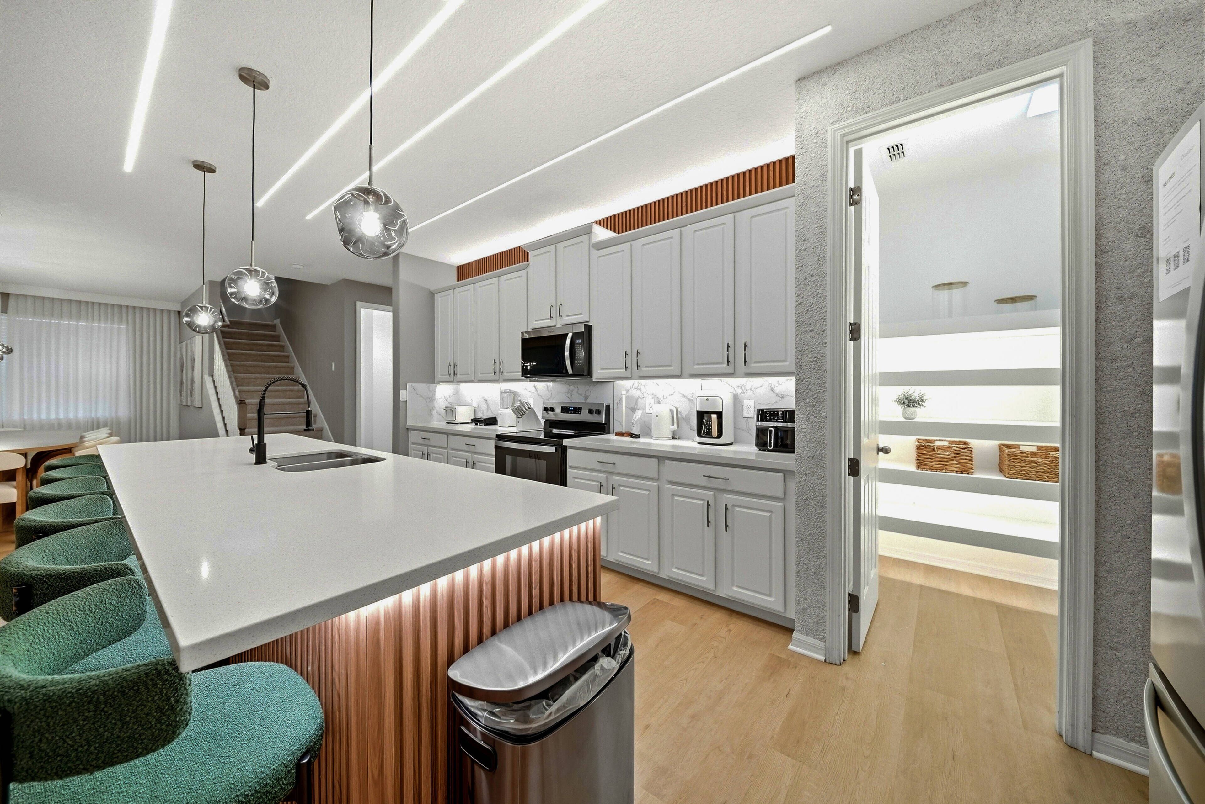 Microwave, stovetop, dishwasher, toaster