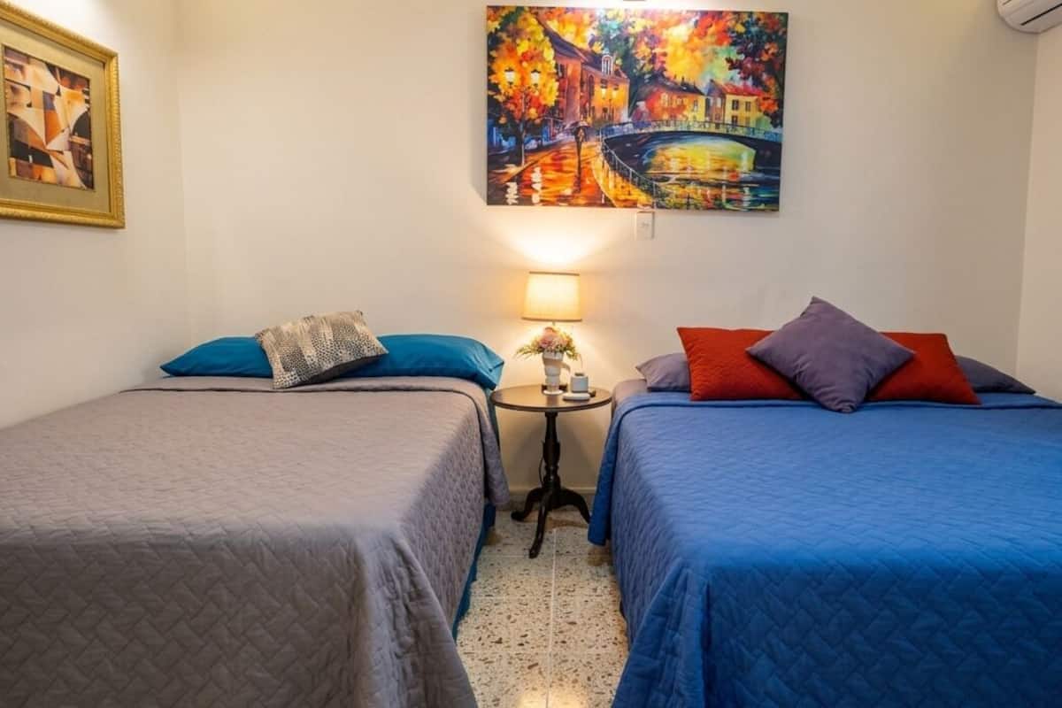 Executive Double Room, 2 Double Beds, Refrigerator, Garden View | Down comforters, minibar, WiFi (free), bed sheets