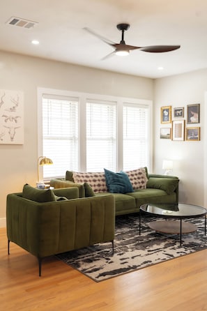 Smart TV, fireplace, printers