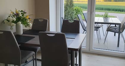 Modern, bright vacation apartment with terrace, sauna & alpacas - pure relaxation!