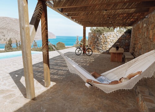 luxury villa in front of a historic famous island