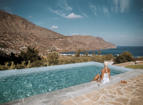 luxury villa in front of a historic famous island