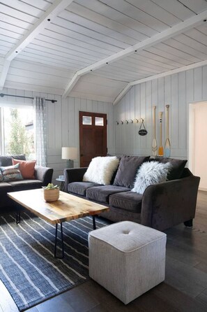 Televisión y chimenea 