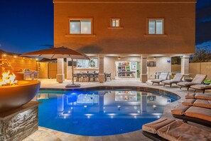 Outdoor pool, a heated pool