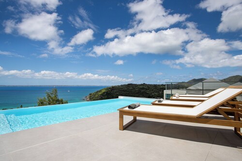 Villa M Beachfront Luxury Villa. Brand New. Wake up to the Caribbean Sea