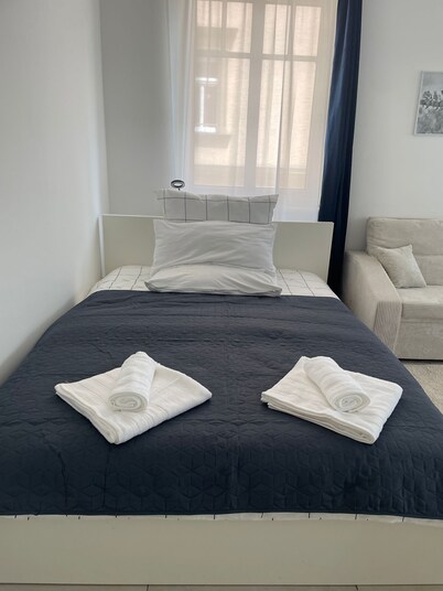 Studio apartment with balcony in Pieschen