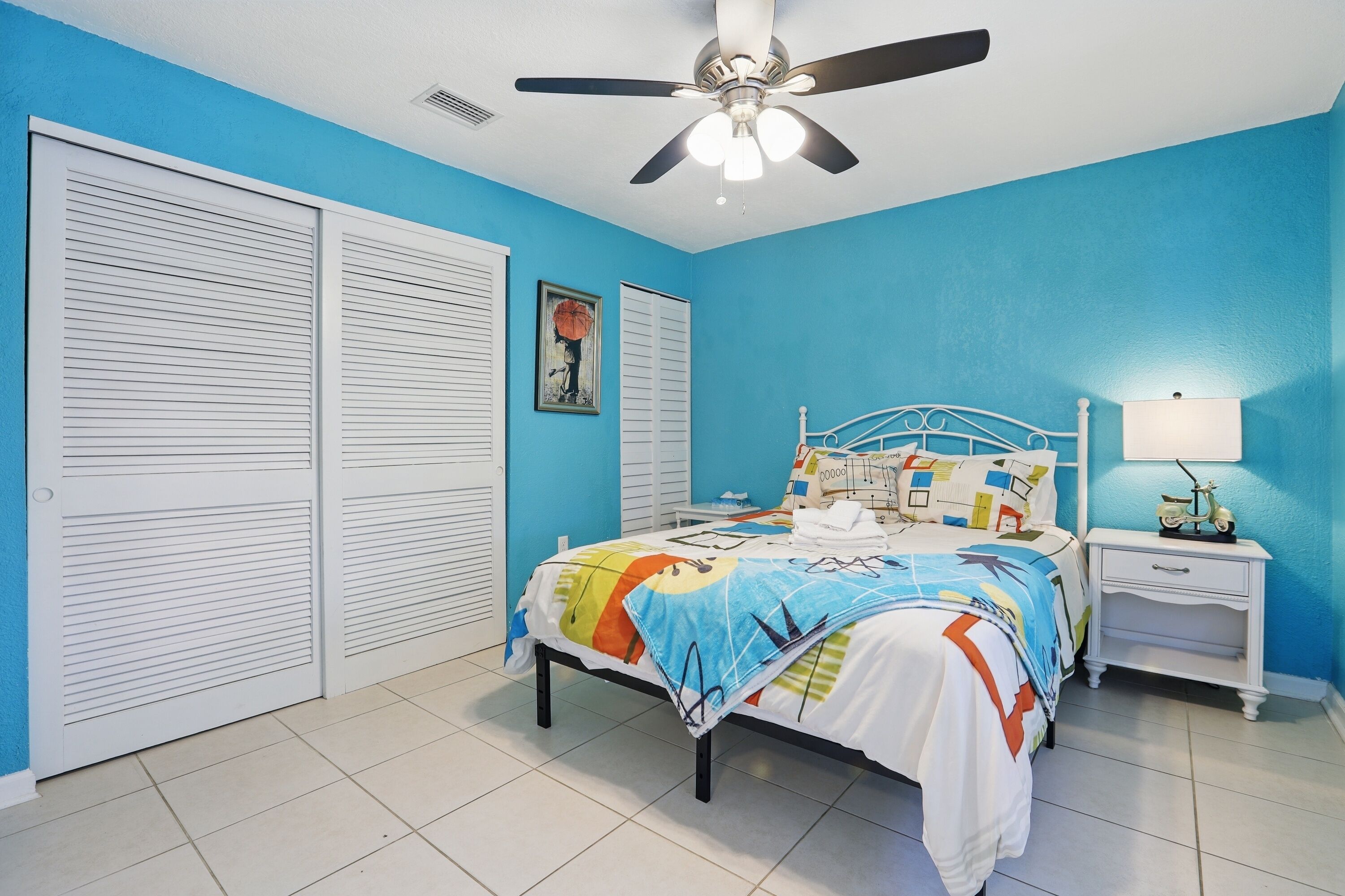 1 bedroom, iron/ironing board, bed sheets