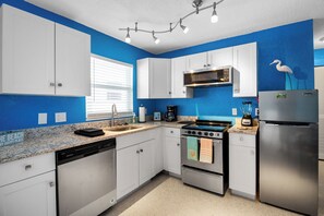 Fridge, microwave, oven, coffee/tea maker - Coco Sands Villas Unit 2 (Cape Canaveral)