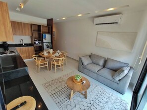 Apartment, 2 Bedrooms, Accessible, Smoking | Living room - Super Cute Flat on 5th Ave in PdC Steps From Beach (Playa del Carmen)