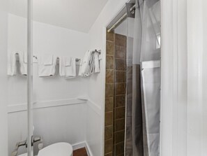 Hair dryer, towels