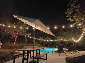 Outdoor dining - Hilltop Retreat w/ Pool, Games & Sunroom (Woodlawn)