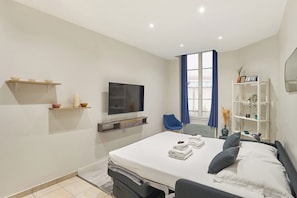 1 bedroom, laptop workspace, iron/ironing board, bed sheets - Spacious Studio Sacre Coeur/montmartre (Paris)