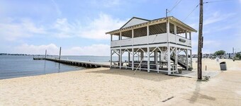 Coastal Getaway in Ocean Gate- 2 Min Walk to Beach & Boardwalk with Water Views!