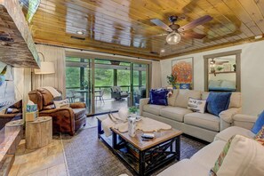 TV connectée, cheminée, lecteur de DVD