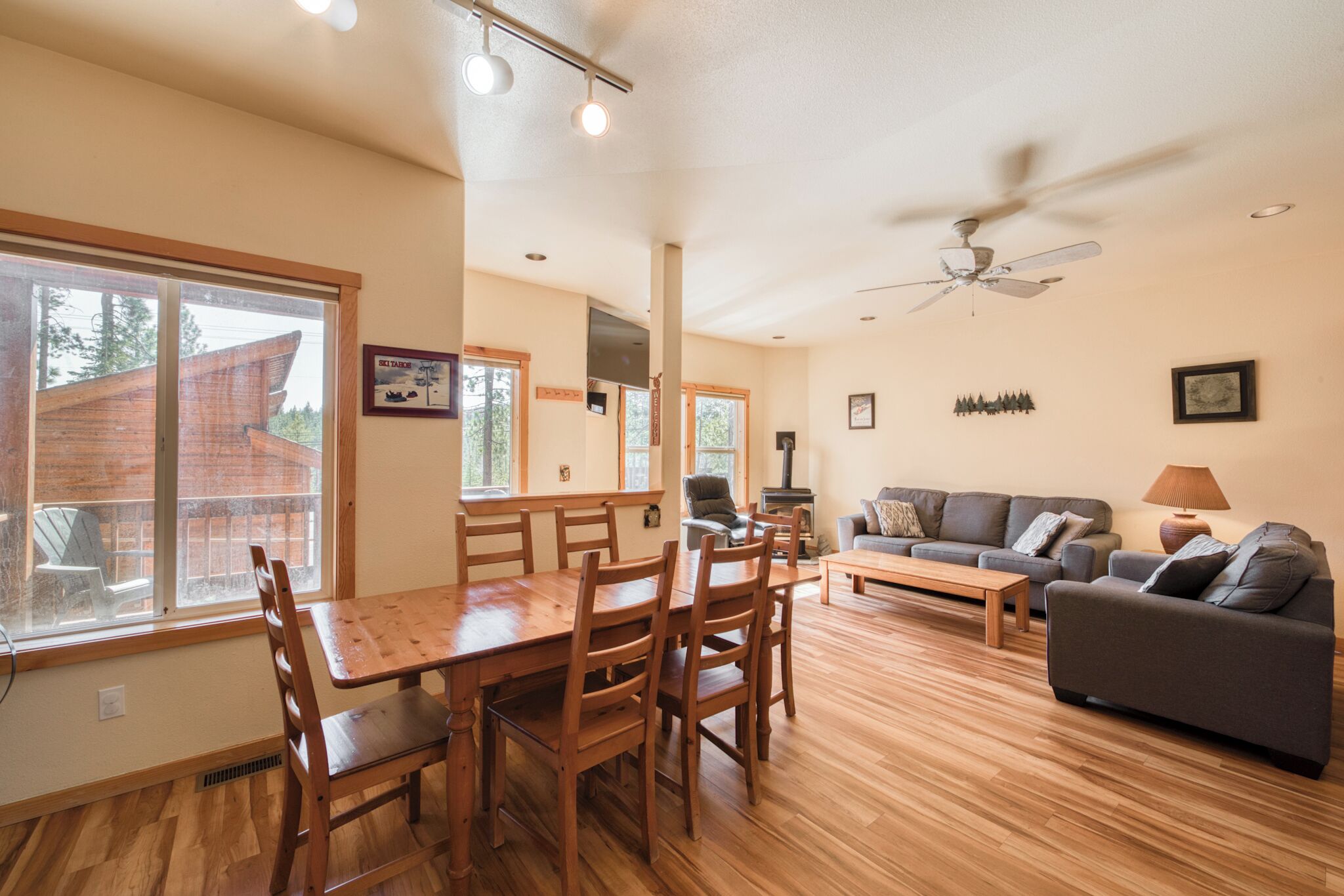 Älytelevisio, takka, kirjoja