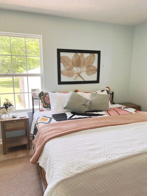 2 bedrooms, iron/ironing board, travel crib, free WiFi