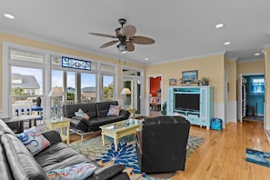Smart TV - Experience ocean views at Beach Bubbles, a spacious 5-bedroom, 4-bathroom home in Oak Island (Oak Island)