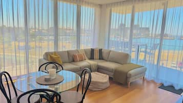 Smart TV, books, video library, stereo