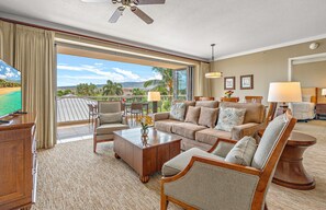 TV, DVD player, stereo