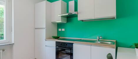 Fridge, oven, stovetop, dishwasher