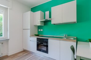 Fridge, oven, stovetop, dishwasher