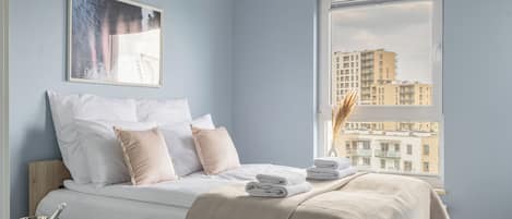 Departamento Confort, balcón, vista parcial al mar | Tabla de planchar con plancha y wifi gratis