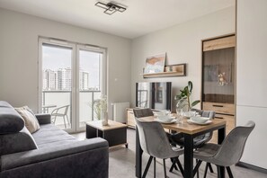 Comfort Apartment, Balcony, Partial Sea View | Living room