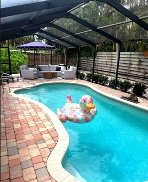A heated pool