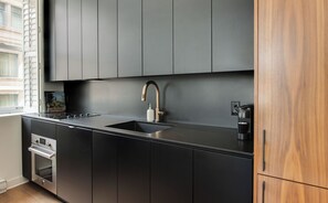 Microwave, oven, stovetop, dishwasher