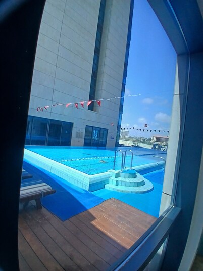 Chic hotel suite in superb Herzliya with fitness room, WiFi and pool