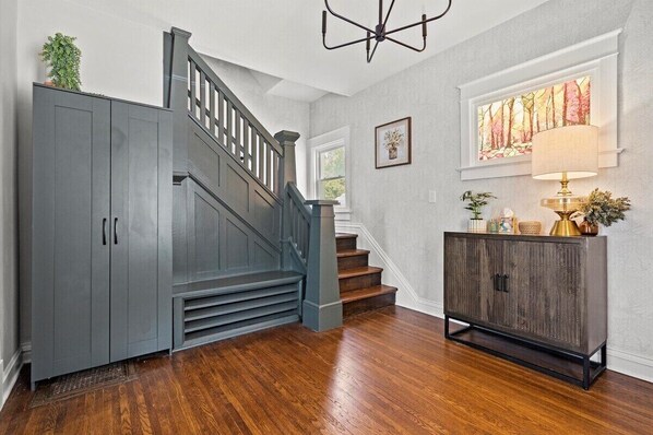 All bedrooms are located upstairs on the second level