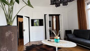 Luxury Condo, City View | Living area