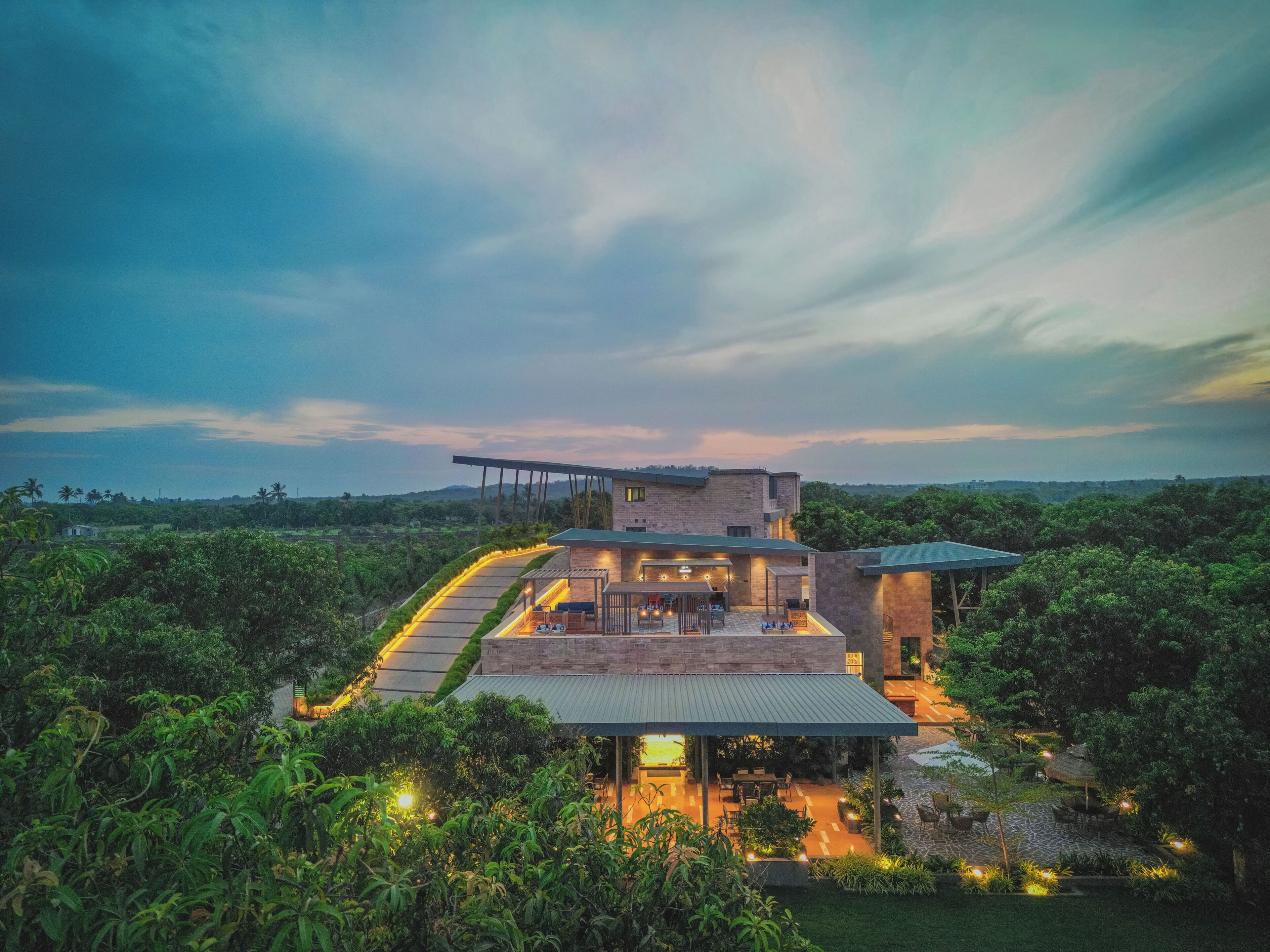 Front of property - evening/night