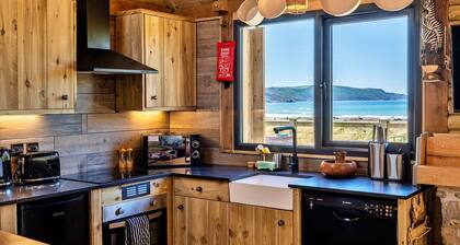 Hütte in Cornwall mit Blick auf Widemouth Bay